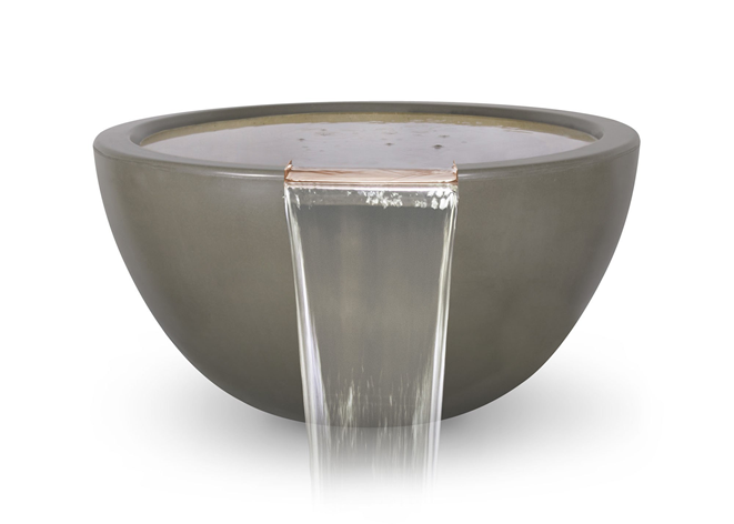 The Outdoor Plus Luna Concrete Water Bowl + Free Cover - The Fire Pit Collection