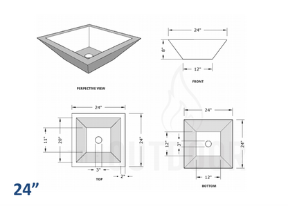 The Outdoor Plus Maya Concrete Planter Bowl - The Fire Pit Collection