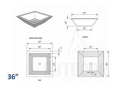 The Outdoor Plus Maya Concrete Planter Bowl - The Fire Pit Collection