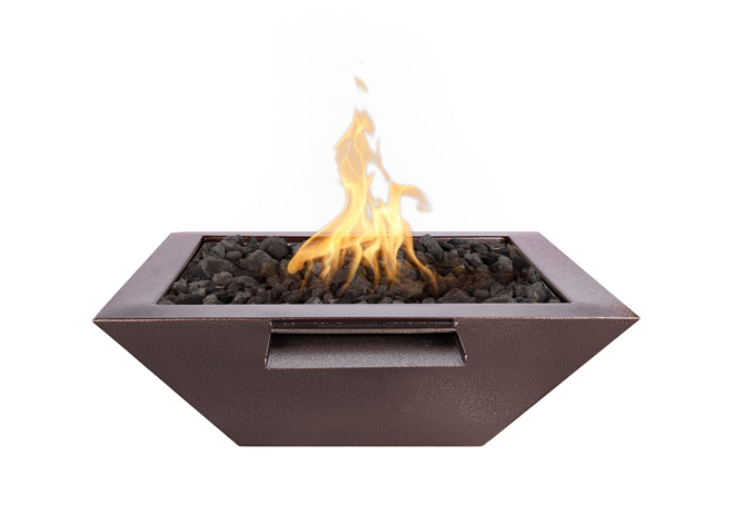 The Outdoor Plus Maya Powdercoated Steel Fire & Water Bowl + Free Cover - The Fire Pit Collection