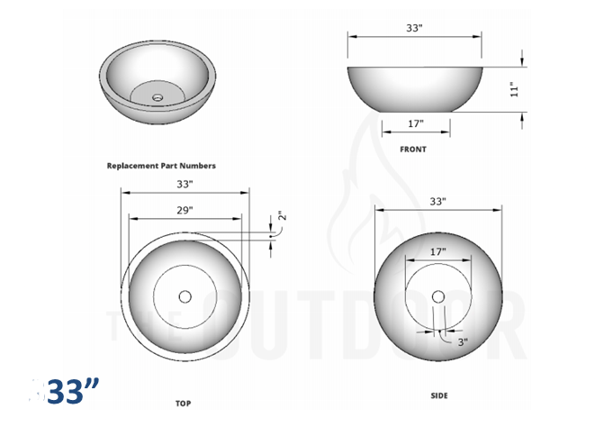 The Outdoor Plus Sedona Concrete Planter Bowl - The Fire Pit Collection