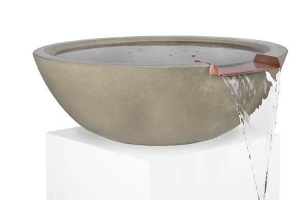 The Outdoor Plus Sedona Concrete Water Bowl + Free Cover - The Fire Pit Collection