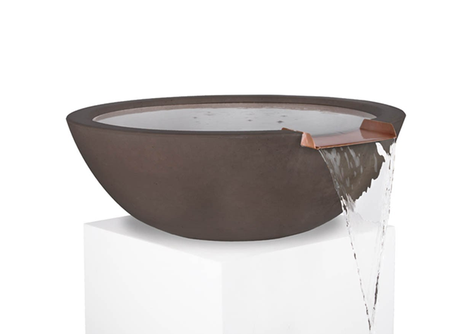 The Outdoor Plus Sedona Concrete Water Bowl + Free Cover - The Fire Pit Collection