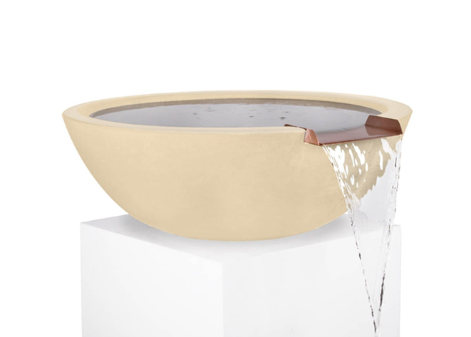 The Outdoor Plus Sedona Concrete Water Bowl + Free Cover - The Fire Pit Collection