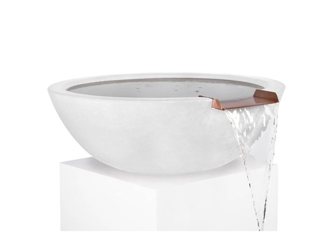 The Outdoor Plus Sedona Concrete Water Bowl + Free Cover - The Fire Pit Collection