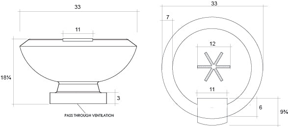 Prism Hardscapes Toscana Fire & Water Bowl 33" - Free Cover