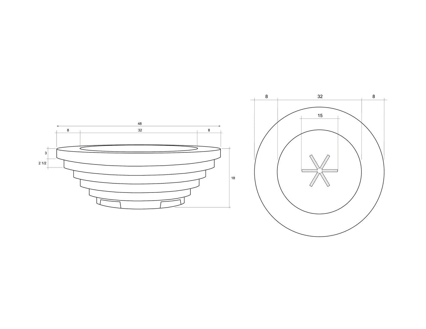 Prism Hardscapes Triton Fire Bowl 48"  - Free Cover ✓