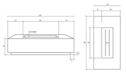 Prism Hardscapes Fire Table Tavola 8 - Free Cover